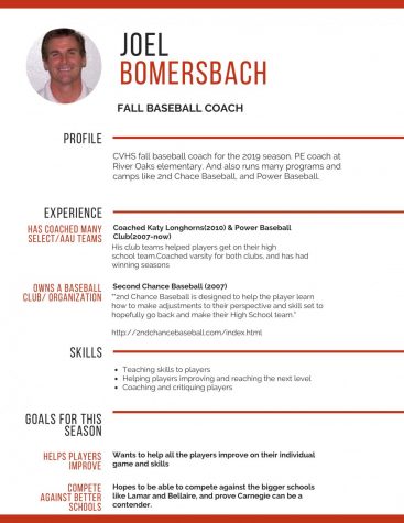 Important background information on the new baseball coach Joel Anderson.
