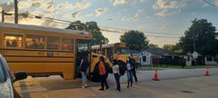 On September 1 another bus had to pick up students from the High School for Law and Justice when their bus failed to show up. 