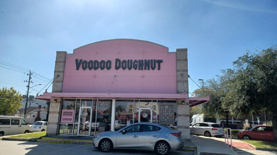 Outside view of One of Houstons best Donut Shops, Voodoo Doughnuts