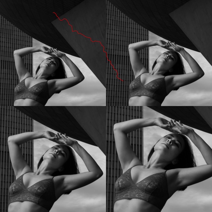 The album cover for Mitskis Working for the Knife  displays her at her most vulnerable, a bra as her top- a scene that is portrayed in full in the songs music video.