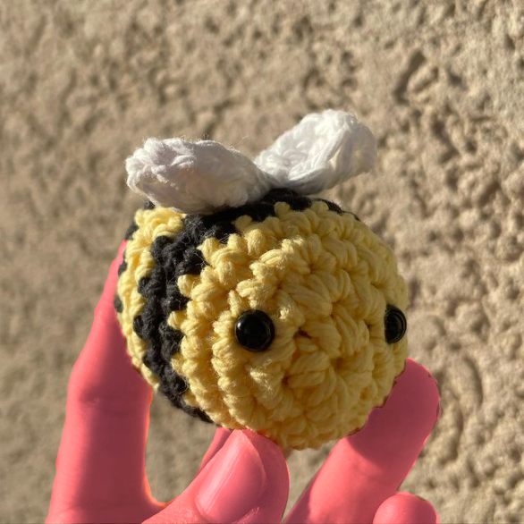 The crochet bee is one of my many creations from my small business that consumes me. 