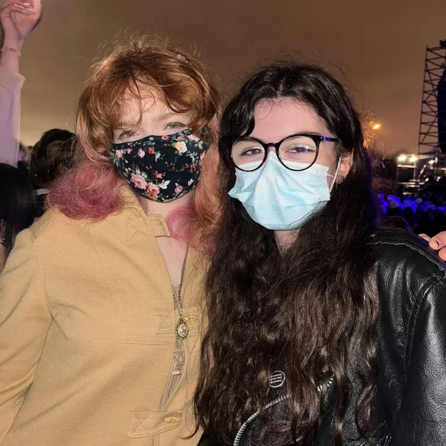 My friend Vhlor and I waiting for a Mitski concert to begin.