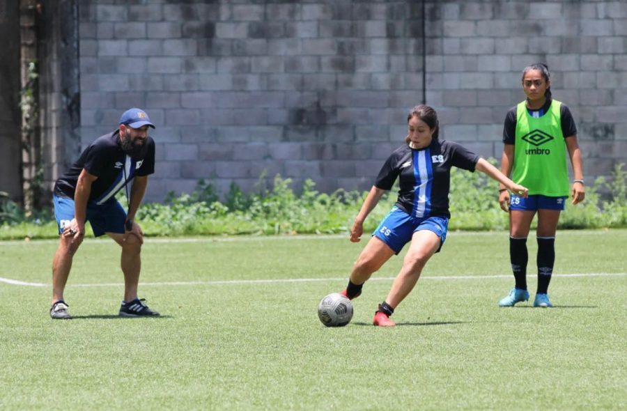 Abigail Nunez representing the El Salvadorian team in CONCACAF U-17 World Cup. 