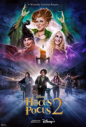 The movie poster for the Disney+ streaming release of Hocus Pocus 2.