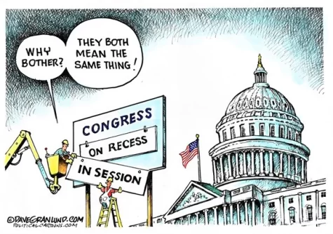 Political cartoon revealing the realities of Congress