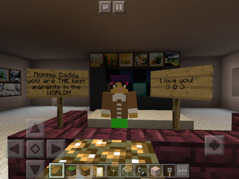 A message to my parents in 2018 using my Minecraft world. Since I have such a deep love for them, I wanted to be creative with how I showed that. This is one of these instances.