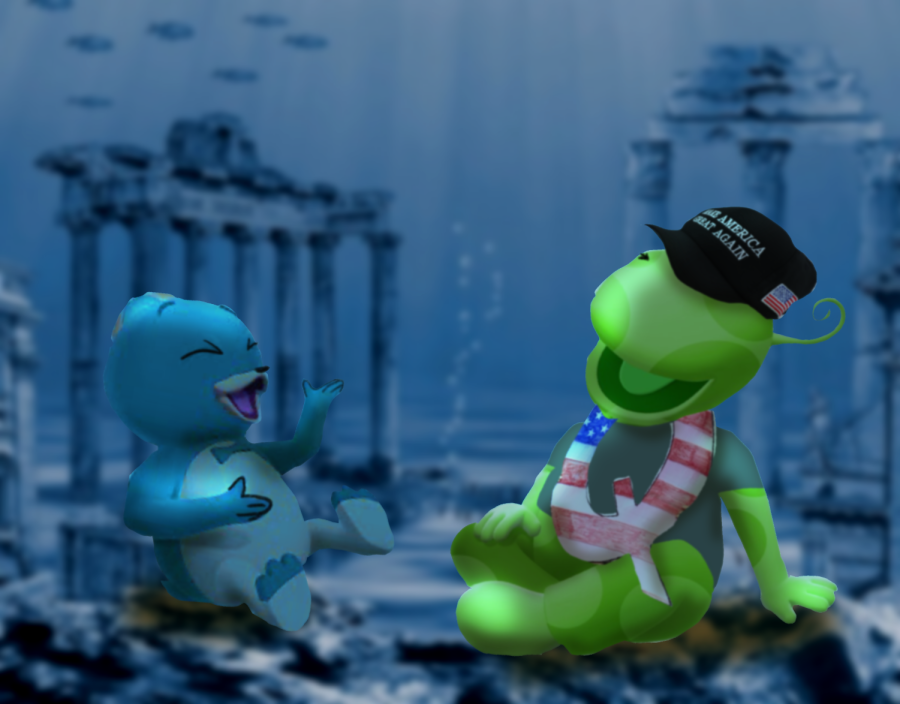чужак & πιγκουίνος hanging out in the very real Atlantis