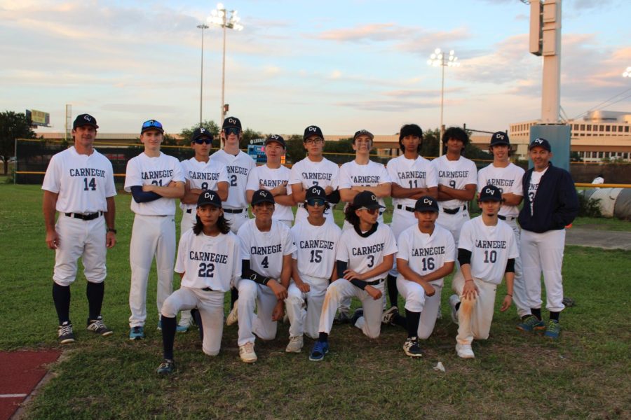 CVHS Baseball after winning their game 12-2 against Sterling High School