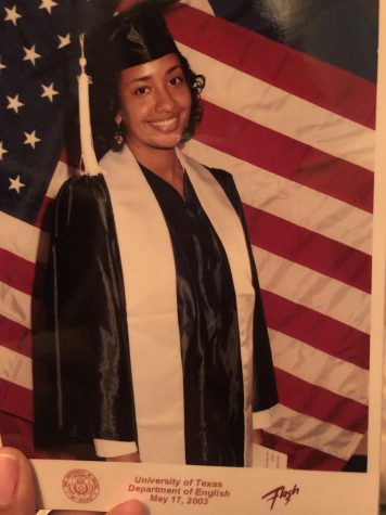 Erica Harris graduating from University of Texas at Austin with a degree in English