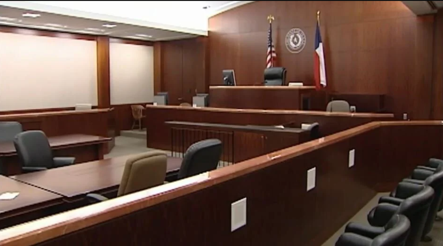 Image of a courtroom in Harris County, similar to the courtroom of Luis Sanchezs proceeding.