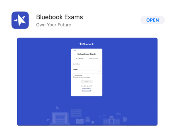 The Bluebook application is where students will take their digital SATs. The application offers 4 SAT practice tests and 1 PSAT practice test. (Photo courtesy of AP Guru) 