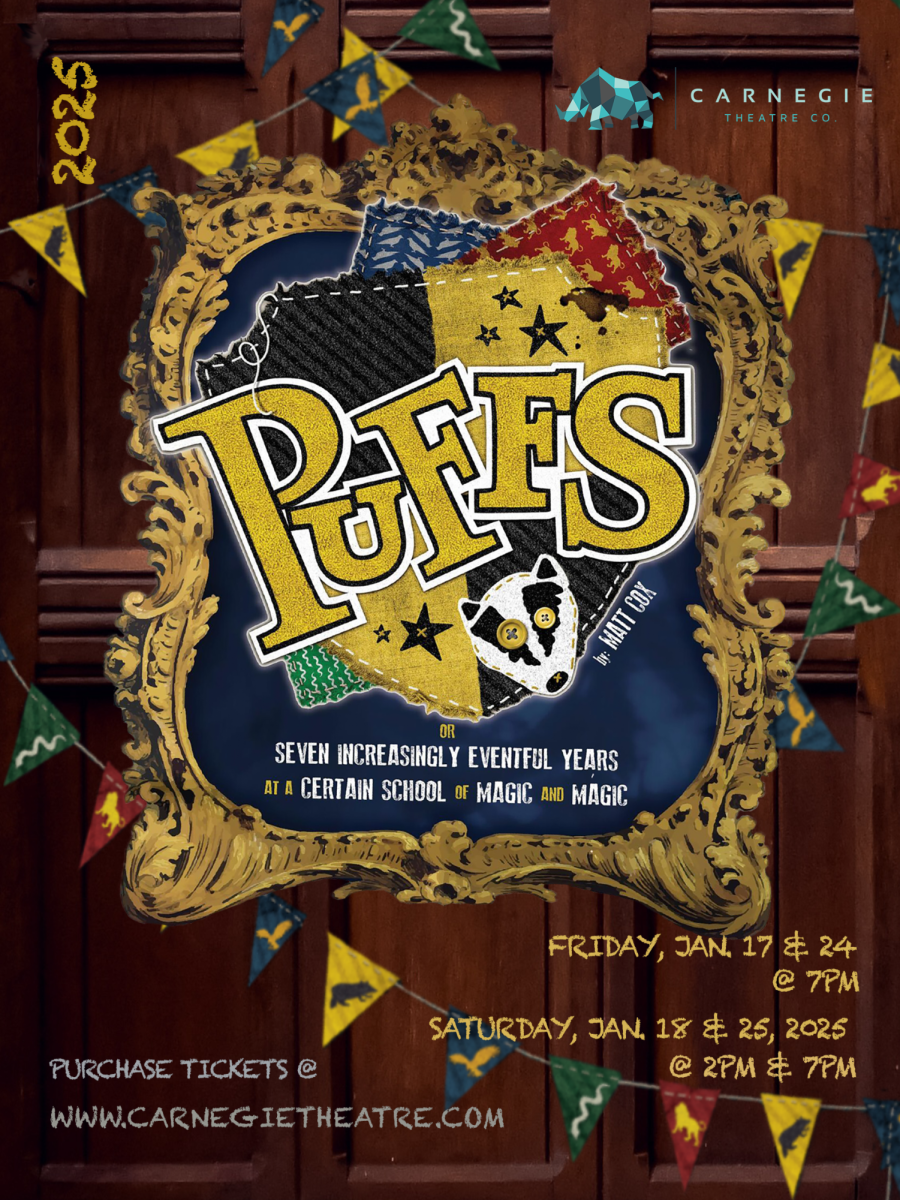 Puffs promotion poster from the Carnegie Theatre website.