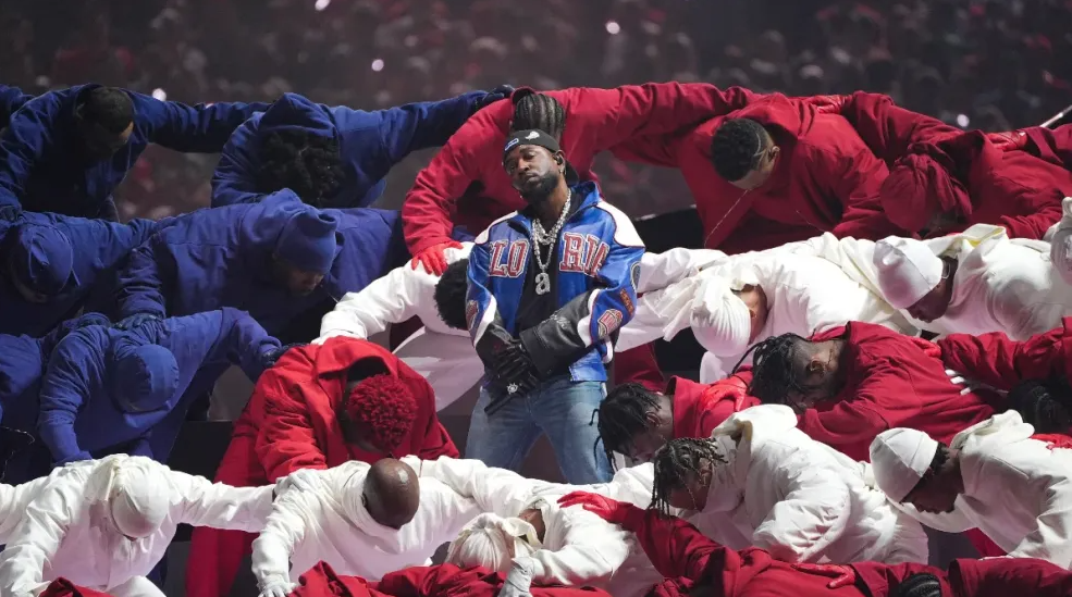 Image of Kendrick Lamar's performance taken from The Wrap (Photo by TIMOTHY A. CLARY / AFP)