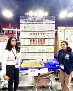 Ramya Elangovan and Rhea Morani make their project debut at the Science and Engineering fair of Houston. 