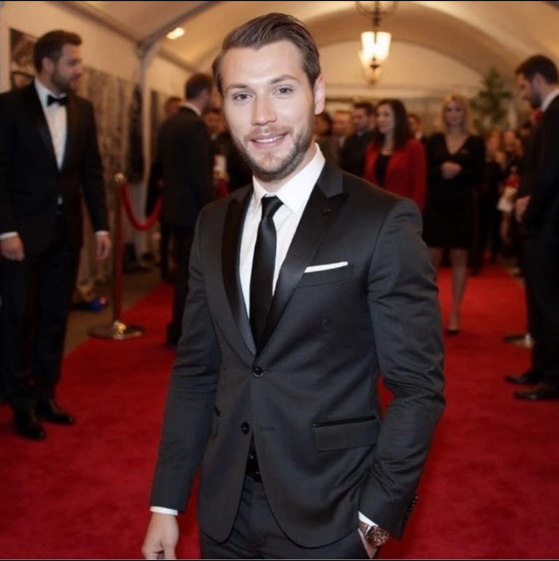 Steward Savage on the red carpet for the Tony awards.