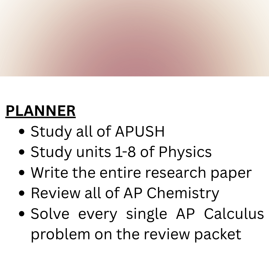 A potential planner of a student who cram studies (Image created by Mari Sakai)