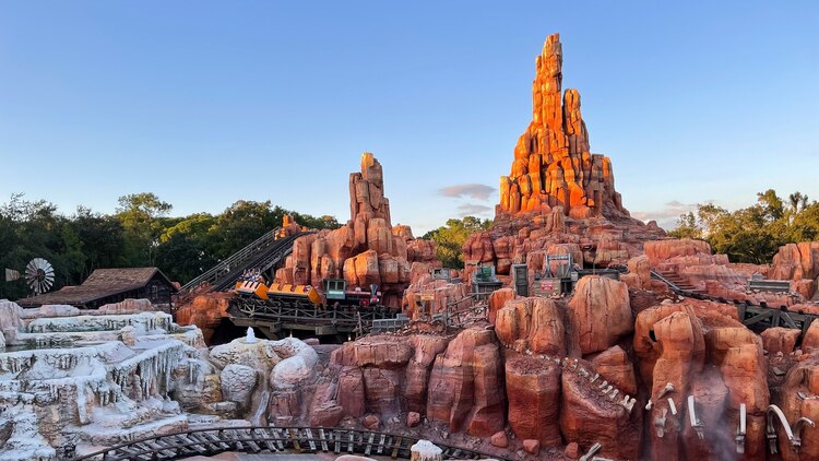 "Big Thunder Mountain Railroad" roller coaster at Magic Kingdom in Orlando Florida