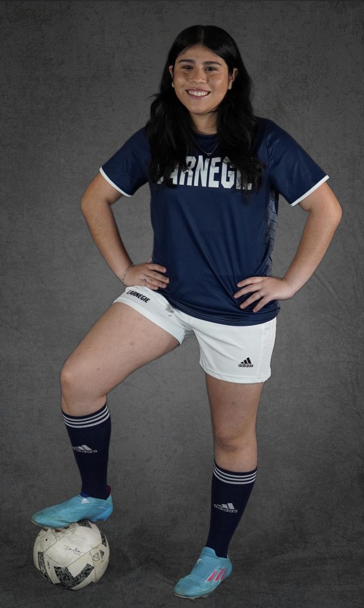 Emelly Romero poses for the girls' Soccer team photos on January 15, 2025.